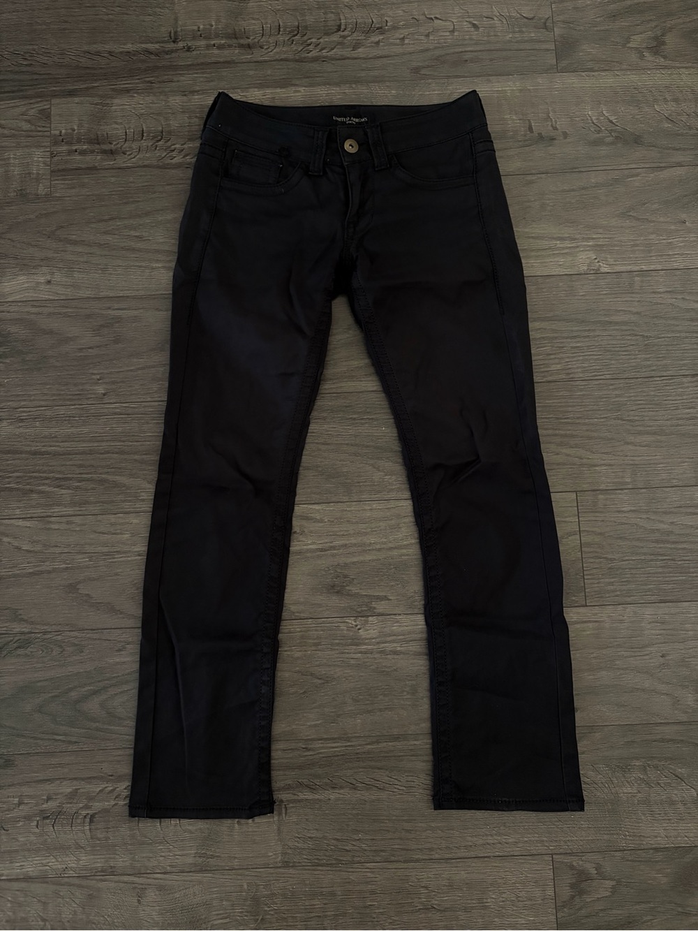 UNITED ARROWS JAPAN Black low rise Straight-Leg Jeans